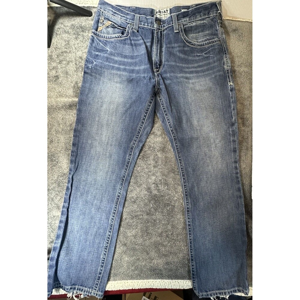 Ariat Men's M4 Coltrane Light Wash Boot Cut Jeans Size 38/34